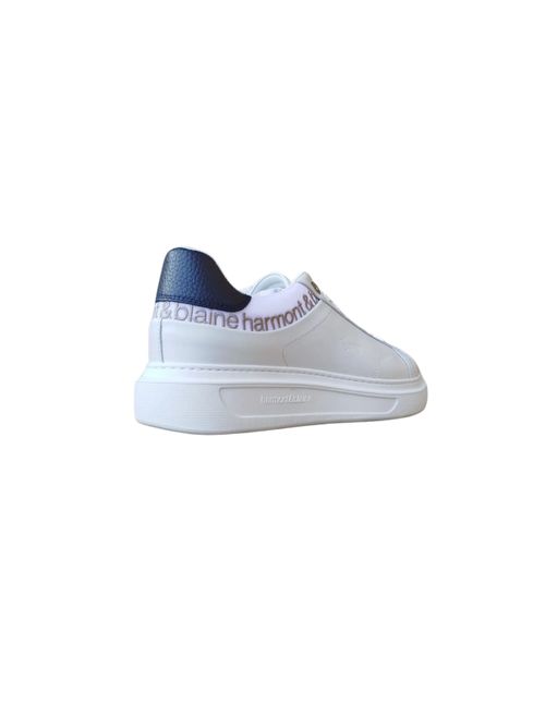 Scarpa uomo bianca in pelle con lettering logo HARMONT & BLAINE | EFM251011/5000